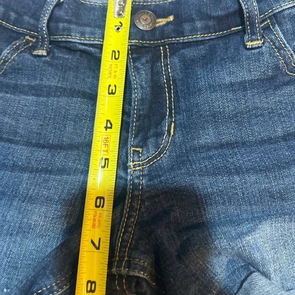 Hollister Low Rise Midi Short Size‎ 5/w27 Blue Jean Shorts Y2K Summer 2000s EUC